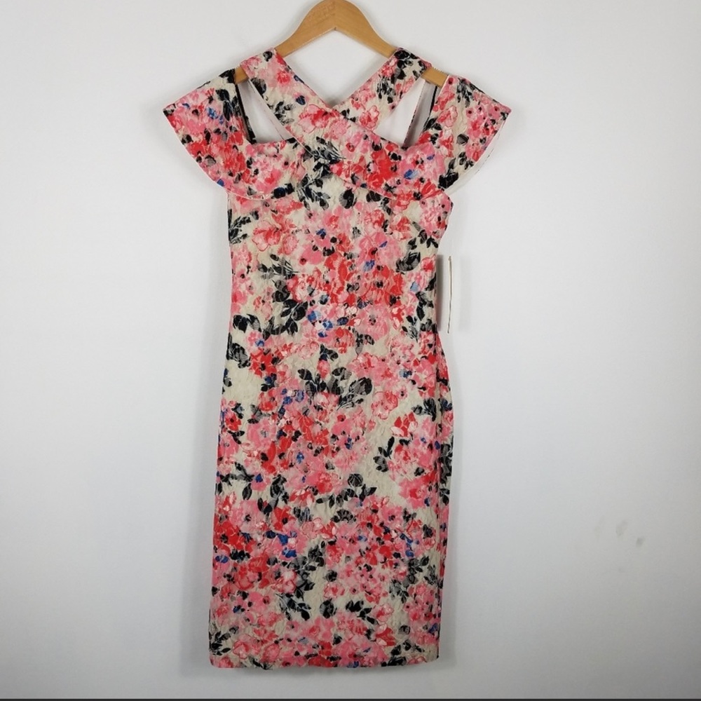 NWT Rachel Roy Floral Lace Overlay Shift Dress